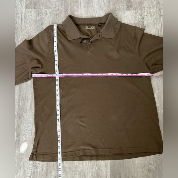 Tasso Elba Men’s Brown Long sleeve Polo Shirt Size XL Pima Cotton Super Soft - Picture 6 of 6